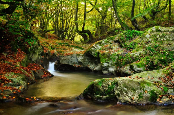 Fiume Montagna Nel Tardo Autunno — Foto Stock