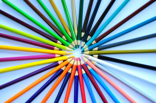 Crayons White Background Shape Circle — Stock Photo, Image