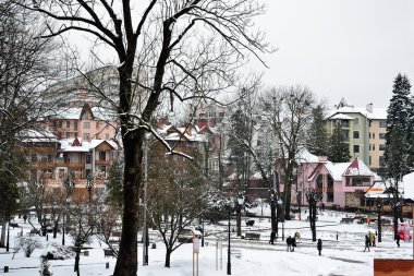 Kış şehir manzarası