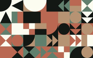 İskandinav esinlenilmiş sanat desenleri basit geometrik şekiller ve el çizimi şekillerle yapılır. Soyut vektör bileşimi, arka planlar için kullanışlı, poster tasarımı, kumaş baskıları, davet mektupları.