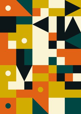 İskandinav esinlenilmiş sanat desenleri basit geometrik şekiller ve el çizimi şekillerle yapılır. Soyut vektör bileşimi, arka planlar için kullanışlı, poster tasarımı, kumaş baskıları, davet mektupları.