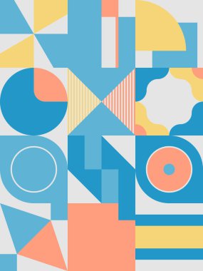 İskandinav esinlenilmiş sanat desenleri basit geometrik şekiller ve el çizimi şekillerle yapılır. Soyut vektör bileşimi, arka planlar için kullanışlı, poster tasarımı, kumaş baskıları, davet mektupları.