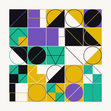 Tuhaf bilgisayar vektörlerinin üretken tasarım grafikleri soyut geometrik tasarım unsurları, ağ arka planı, poster sanatları, ön sayfa kapakları ve dijital baskılar için kullanışlı