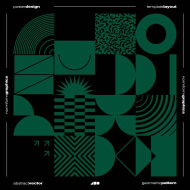 Soyut elementler ve geometrik şekillerle yapılmış, poster, web sitesi tasarımı, albüm kapağı baskıları ve güzel sanatlar için kullanışlı, vahşilik tasarım poster kapağı kapağı kapağı düzeni..