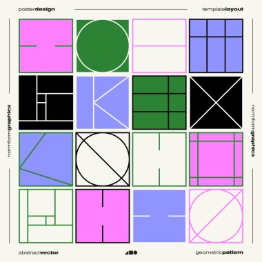 Soyut elementler ve geometrik şekillerle yapılmış, poster, web sitesi tasarımı, albüm kapağı baskıları ve güzel sanatlar için kullanışlı, vahşilik tasarım poster kapağı kapağı kapağı düzeni..