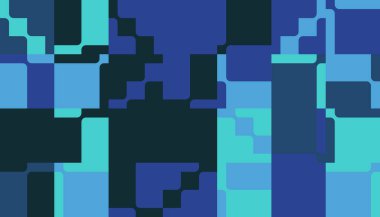 Basit şekiller ve parlak ve canlı renklerden oluşan soyut geometrik vektör deseni. Geometrik kompozisyon, web tasarımı için kullanışlı, kartvizit, davet, poster, tekstil baskısı, arkaplan.