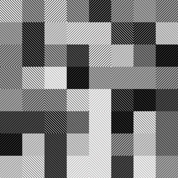 Modèle Vectoriel Abstrait Géométrique Simple Avec Des Formes Noires Blanches — Image vectorielle