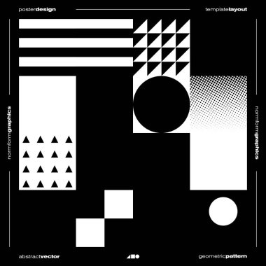 Brutalizm, vektör kapak düzeninin, vektör soyut elementleri ve geometrik şekillerle yapılmış grafik tasarımına ilham verdi, poster sanatı, web sitesi başlıkları, ön sayfa tasarımı, dekoratif baskılar için kullanışlı