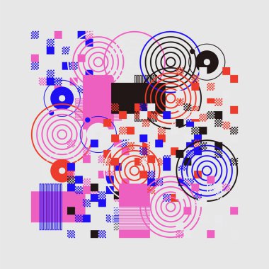 Tuhaf bilgisayar vektörlerinin üretken tasarım grafikleri soyut geometrik tasarım unsurları, ağ arka planı, poster sanatları, ön sayfa kapakları ve dijital baskılar için kullanışlı