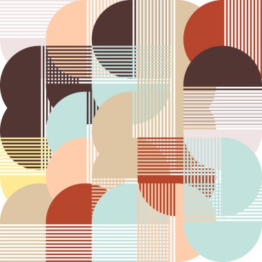 Geometrik soyut vektör basit elementler güzel bir renk paletiyle yapıldı. Geometrik şablon arkaplanı, web tasarımı, iş kartı, davetiye, poster, moda baskısı için kullanıma hazır.