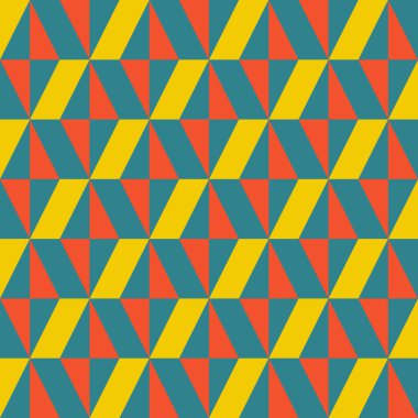 Basit şekilleri ve güzel renk paleti olan yüzyılın ortası geometrik soyut deseni. Basit geometrik desen kompozisyonu, web tasarımında en iyi kullanım alanı, kartvizit, davetiye, poster, tekstil baskısı.