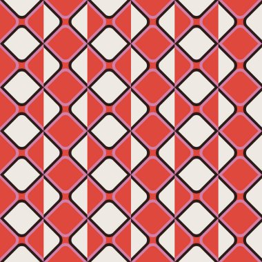 Basit şekillerle yapılan soyut geometrik klasik dikişsiz desen. Geometrik kompozisyon, web tasarımı için kullanışlı, kartvizit, davet, poster, tekstil baskısı, arkaplan.