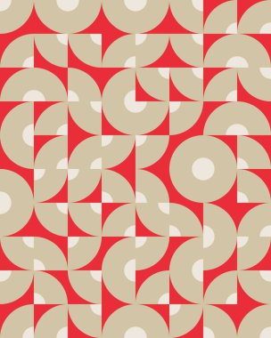 Basit tekrarlayan geometrik şekilli kusursuz geometrik desen. Temel geometrik elementlerin soyut vektör grafik tasarımı. Web tasarımı, tekstil baskısı, duvar kağıdı, ambalaj kağıdı için kullanışlı.
