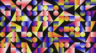 Basit şekil ve gradyanla yapılmış soyut geometrik vektörsüz desen. Geometrik kompozisyon, web tasarımı için kullanışlı, kartvizit, davet, poster, tekstil baskısı, arkaplan.