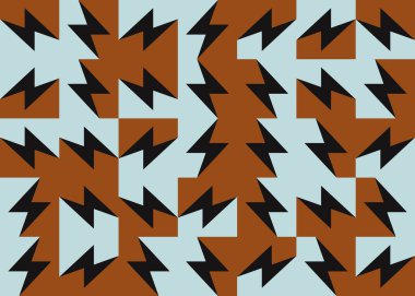 Basit şekillerle yapılan soyut geometrik klasik dikişsiz desen. Geometrik kompozisyon, web tasarımı için kullanışlı, kartvizit, davet, poster, tekstil baskısı, arkaplan.