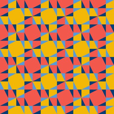 Basit tekrarlayan geometrik şekilli kusursuz geometrik desen. Temel geometrik elementlerin soyut vektör grafik tasarımı. Web tasarımı, tekstil baskısı, duvar kağıdı, ambalaj kağıdı için kullanışlı.