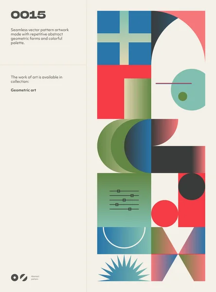 Layout Astratto Del Poster Geometrico Con Testo Grafica Modificabili Moderna — Vettoriale Stock