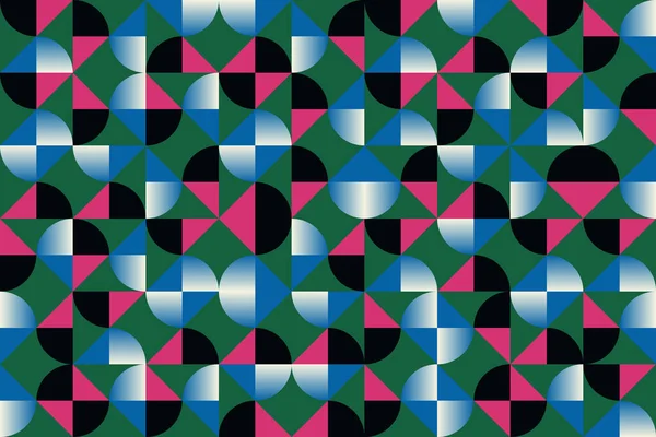 Абстрактный Геометрический Векторный Узор Выполненный Простыми Цветами Яркими Яркими Красками — стоковый вектор