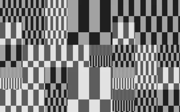 Modèle Vectoriel Abstrait Géométrique Simple Avec Des Formes Noires Blanches — Image vectorielle