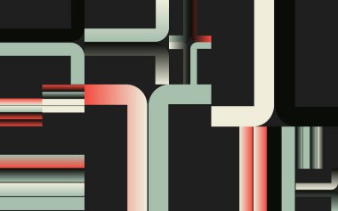 Basit şekiller ve parlak ve canlı renklerden oluşan soyut geometrik vektör deseni. Geometrik kompozisyon, web tasarımı için kullanışlı, kartvizit, davet, poster, tekstil baskısı, arkaplan.