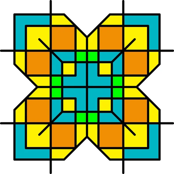 Мотив Плитки Представляет Собой Геометрический Узор Виде Креста Круга Состоящего — стоковый вектор