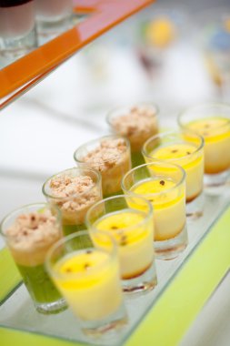 çeşitli lezzetli meze, küçük alan derinliği