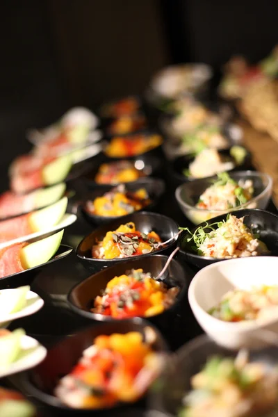 çeşitli lezzetli meze, küçük alan derinliği