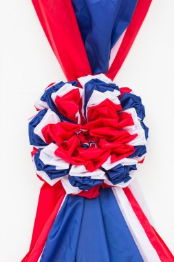 Tayland bayrağı kumaş şerit - beyaz arka plan üzerinde izole