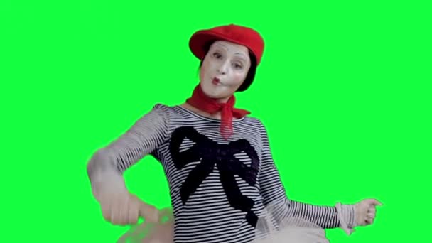 The mime showing thumbs up — Stock Video