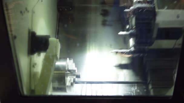 Lathe in operation — Stock Video