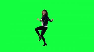 Dansçı yeşil bir arka plan