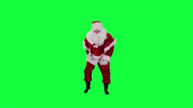 Noel Baba chroma anahtar (yeşil ekran gülüyor)