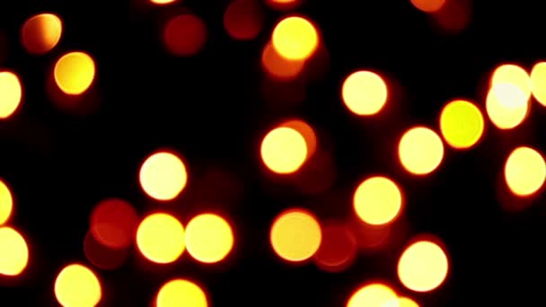 Blinkande strängar med bokeh effekt — Stockvideo