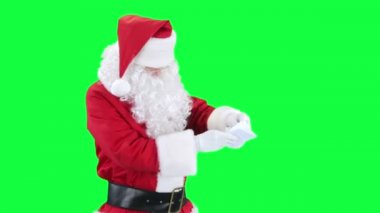Noel Baba'ya bir mektup chroma anahtar (yeşil ekran okuma)