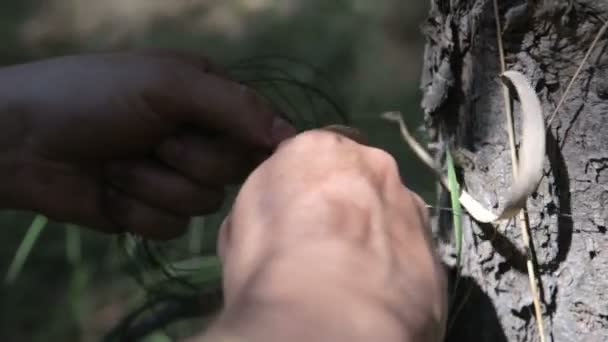 보타는 수류탄으로 트립 와이어 게. 세계 전쟁 Ii입니다. 전투의 재구성 — 비디오