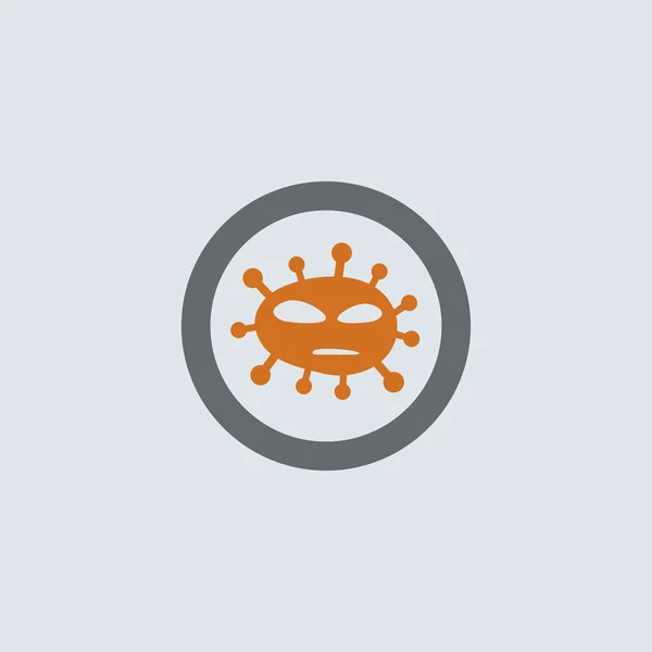 Grau-orangefarbenes Virus rundes Symbol — Stockvektor