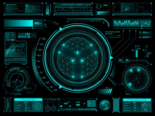Fütüristik dokunmatik ekran kullanıcı arayüzü Hud