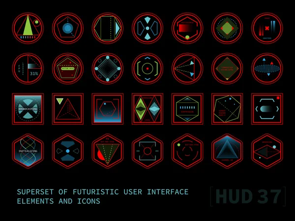Interfaz de usuario futurista con pantalla táctil HUD — Foto de Stock