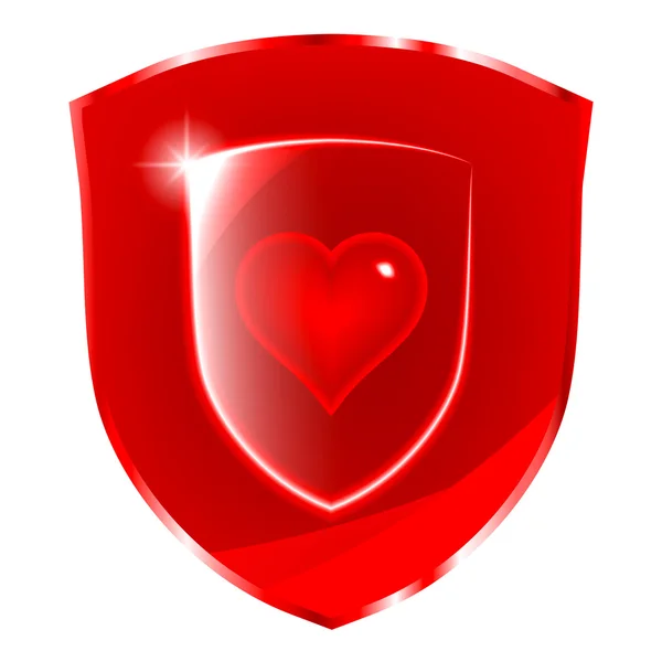 Símbolo de escudo de protección de salud cardiovascular — Foto de Stock