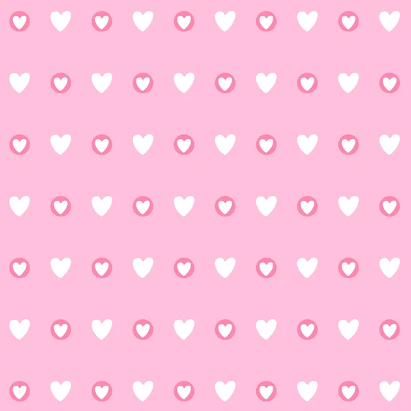 Pink Heart Seamless Vector Pattern — Stock Vector