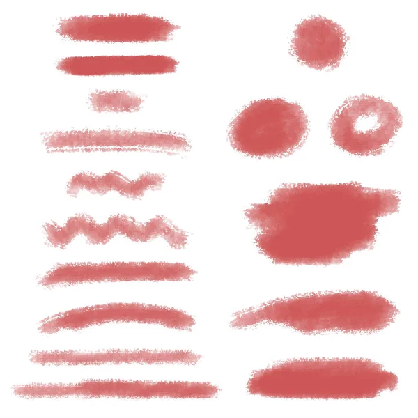 Pinceladas Cor Rosa Desenhadas Mão Marcadores Texto Ilustração Vetorial — Vetor de Stock