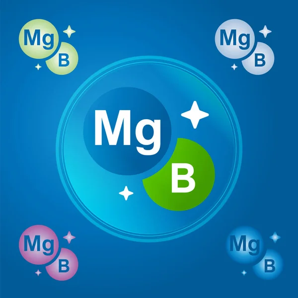 Complex Vitamins Magnesium Vitamin Vector Icon Mineral Complex Improve Metabolism — Stock Vector