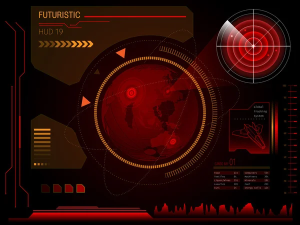 Futuristische Benutzeroberfläche hud — Stockvektor