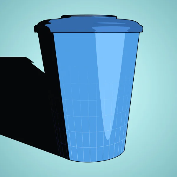 Мультфильм 3D кофейная чашка — стоковый вектор