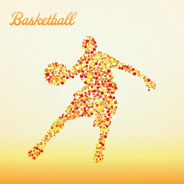 Absztrakt kosárlabdázó — Stock Vector