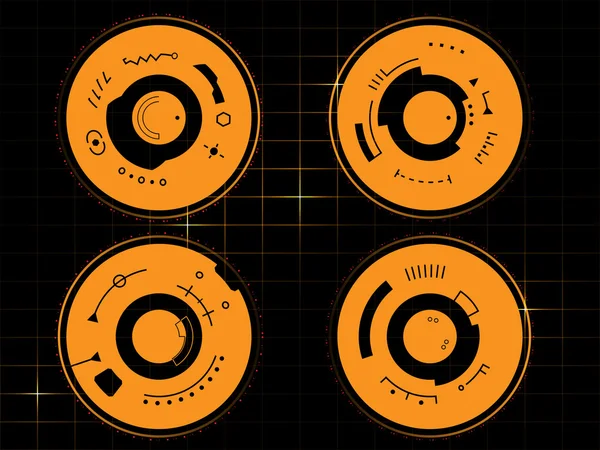 Fütüristik kullanıcı arabirimi hud — Stok Vektör