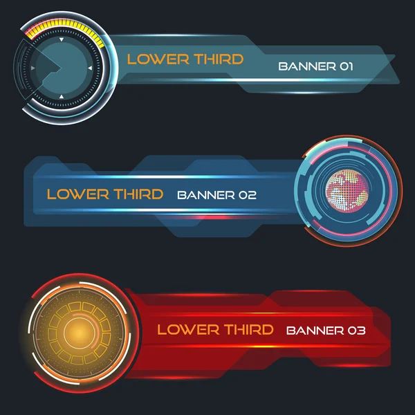 Lägre tredje banners — Stock vektor