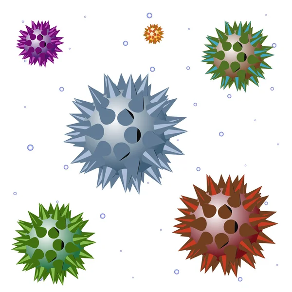 Bactéries vectorielles agressives — Image vectorielle