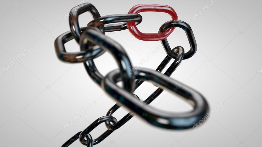Rusty chain with the weakest link