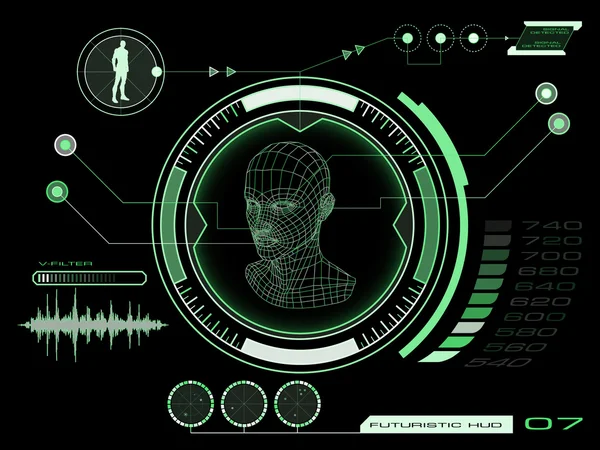 미래형 터치 스크린 사용자 인터페이스 Hud — 스톡 사진